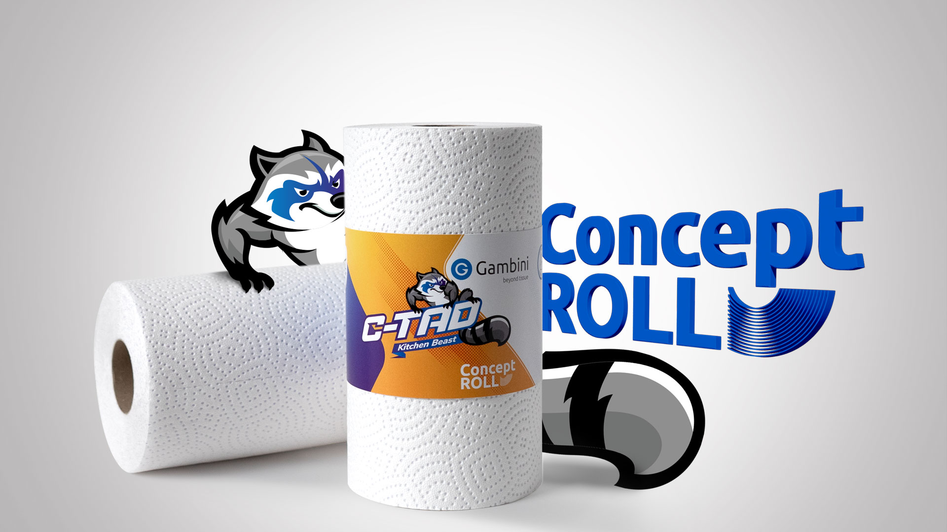 Il nuovo concept roll C-TAD con l'iconico procione che rappresenta la grande forza come prodotto per la cucina